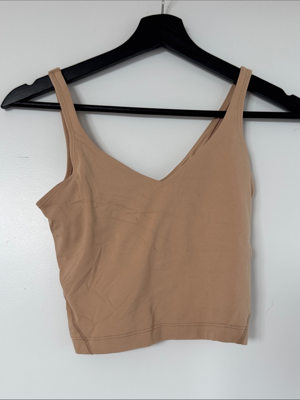 Cropped V-Neck Lululemon Align Tank Top in Nude
